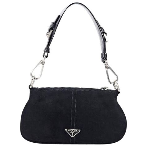 prada suede black bag